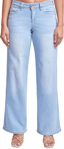 Miniatura 13 de YMI Pantalones de Elastano para Mujer YMI Jeans de Cintura Baja y Pierna Ancha Wannabettabutt
