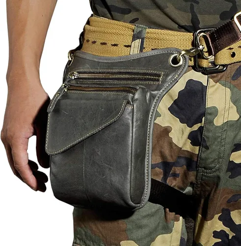 Miniatura 4 de Riñonera de cuero para hombres y mujeres, bolsa de protección multiusos, para motocicleta, deportes al aire libre, ciclismo, equitación, senderismo