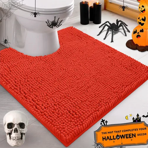 Miniatura 115 de LuxUrux Tapete de microfibra afelpada, de felpilla extrasuave, pelo largo de 1 pulgada, muy absorbente, para baño o ducha, lavar y secar a máquina
