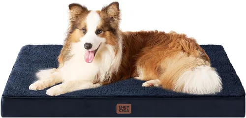 Miniatura 73 de EHEYCIGA Cama ortopédica de espuma para perros grandes, 35 pulgadas de largo x 23 pulgadas de ancho x 3.5 pulgadas de alto, gris claro