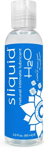 Sliquid H2O Lubricante a Base de Agua, Lubricante a Base de Agua para Sexo, Lubricante Sexual Natural, Lubricante Personal Sin Glicerina (2 Oz)