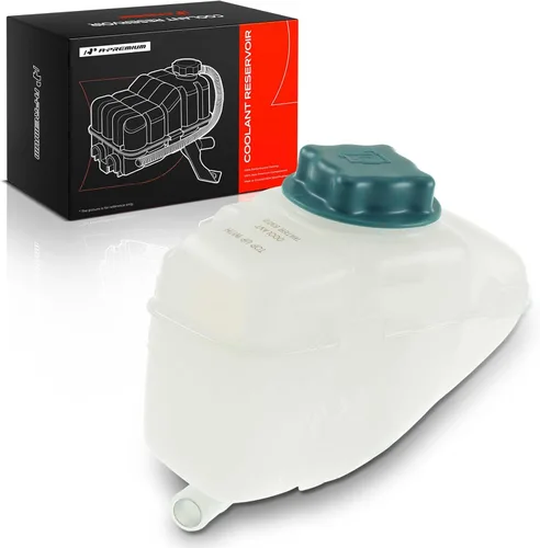 A-Premium Tanque de depósito de recuperación de desbordamiento de refrigerante del motor [con tapa] compatible con Volvo S60 2001-2009, S80