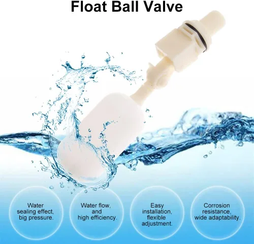 Miniatura 2 de Válvula de bola flotante de 3/4, tanque de humidificador de alimentación de llenado automático con ajustable para estanques, canal de agua