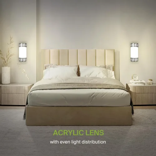 Miniatura 5 de ASD Aplique de pared LED de 12 pulgadas para interiores, color negro mate, moderno, regulable, 15 W, 2700 K-5000 K, accesorios de iluminación