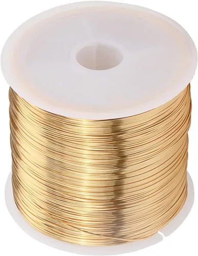Miniatura 10 de Alambre de cobre para hacer joyas, 328.1 ft x 0.012 in, alambre de cobre para manualidades, pulseras, collares, aretes, dorado