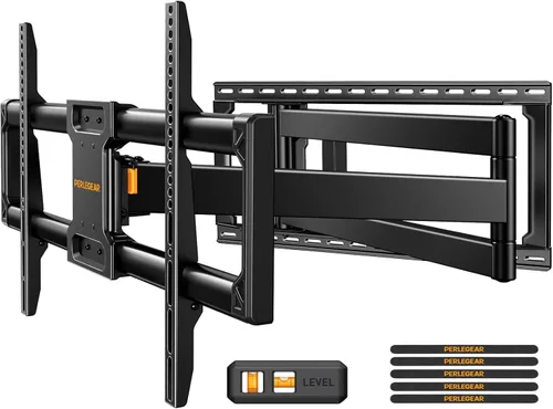 Perlegear PGXLF02 - Soporte de pared de brazo largo y movimiento completo para TV de 42 a 97 pulgadas hasta 68 kg, soporte de TV preensamblado con
