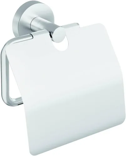 Miniatura 7 de tesa SMOOZ - Portarrollos de papel higiénico de metal cromado sin tapa para baños e inodoros de invitados, incluye solución de pegamento extraíble