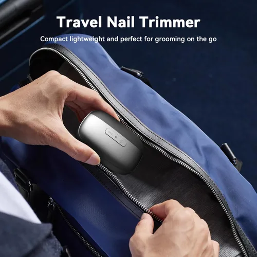 Miniatura 7 de Cortaúñas eléctrico para cortar uñas: pulidor de uñas automático 3 en 1 con luz LED, almacenamiento de clips, 2 velocidades, cortador de uñas