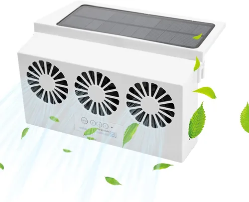 Miniatura 8 de Ventilador de escape de automóvil de energía solar, ventilador de escape de ventana de automóvil, ventilador de ventilación automática, ventilador