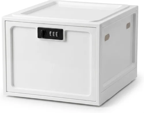 Miniatura 10 de Caja de bloqueo para medicamentos seguros, caja de almacenamiento con cerradura de 10 litros para refrigerador/aperitivos alimentos, cajas