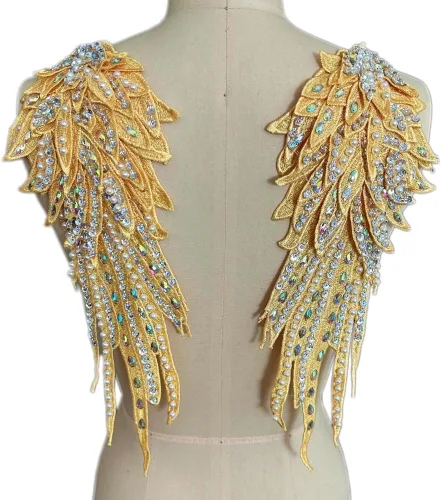 Miniatura 22 de Parches de lentejuelas con alas de ángeles de la guarda, apliques de diamantes de imitación para ropa, chaquetas, jeans, vestido, decoración