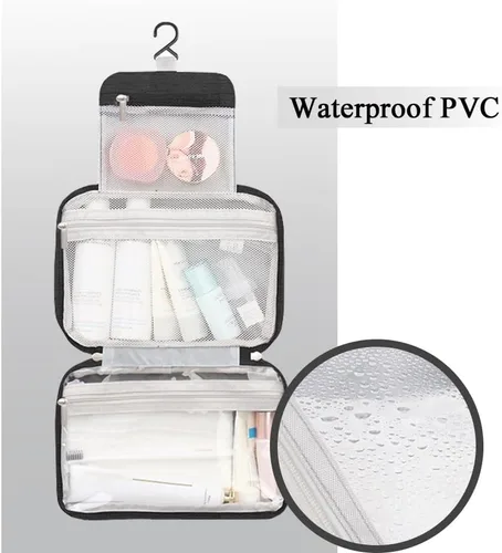 Miniatura 2 de Neceser colgante para viajes, bolsa organizadora de maquillaje impermeable para hombres y mujeres, bolsa de almacenamiento portátil de cosméticos