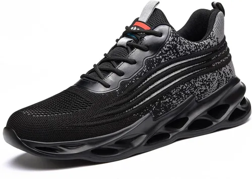 ARCHINSERT Zapatos de punta de acero para hombres y mujeres, unisex, a prueba de pinchazos, zapatos de seguridad transpirables y antideslizantes