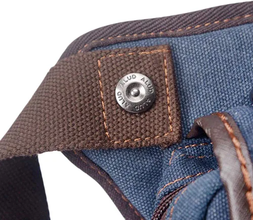 Miniatura 7 de Bolsa de pierna caída para motocicleta, lona duradera con múltiples bolsillos, cintura máxima de 56 pulgadas, Azul oscuro, Moda
