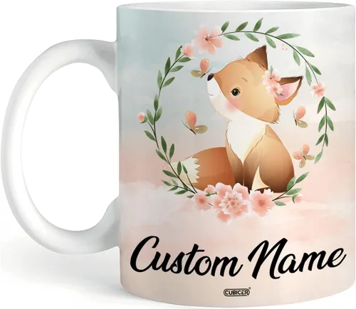 Miniatura 20 de CUBICER Tazas de café personalizadas con nombre personalizado, tazas de cerámica blanca, regalos de Navidad de vidrio para niños, mujeres, adultos