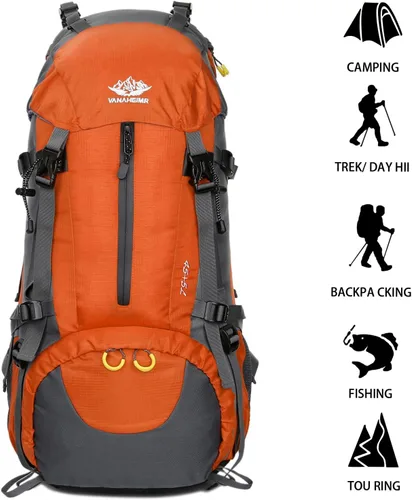 Miniatura 2 de Esup - Mochila de senderismo de 50 l para hombre, mochila de camping con cubierta de lluvia 45l+5l, mochila ligera para senderismo, mochila de viaje