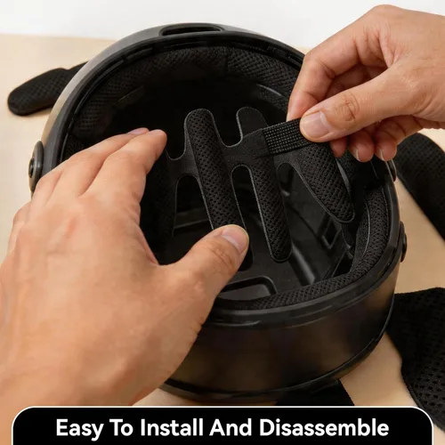 Miniatura 3 de Kit de acolchado para casco, juego de almohadillas de espuma universales para bicicleta, almohadillas de espuma de repuesto para bicicleta