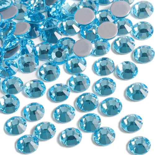 Miniatura 74 de Beadsland Hotfix - 2880 diamantes de imitación de cristal con parte trasera plana para manualidades, ropa, decoraciones de bricolaje, cristal AB