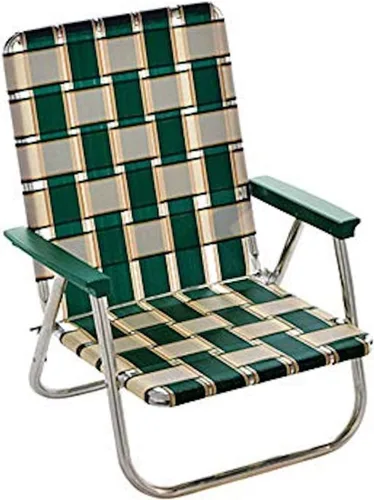 Miniatura 8 de Silla de césped USA plegable de aluminio para patio al aire libre Sillas con correas resistentes para camping, deportes, playa, jardín