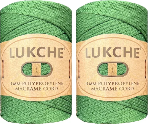 Miniatura 43 de Cordón de macramé de poliéster premium de 3 mm (134.72 metros), (250 g) 100% cuerda de macramé de polipropileno, hilo de crochet de macramé colorido