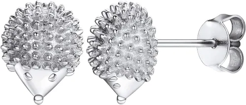 Aretes de plata 925 con diseño de cerdooso pandaperrogato, joyería de ley sólida "Kiss me Hug Me" 3D gatito, Plata de ley