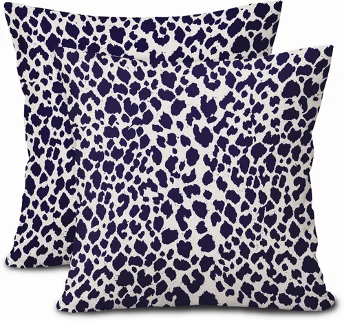 Miniatura 14 de Juego de 2 fundas de almohada de 16 x 16 pulgadas con estampado de leopardo, diseño de leopardo, con cremallera, decoración del hogar para sofá