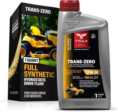 Miniatura 10 de TRIAX Trans Zero 20W-50 Aceite de transmisión hidrostático totalmente sintético para cortacésped de giro cero (1 galón)