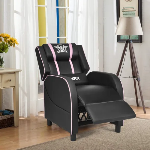 Miniatura 2 de POWERSTONE Silla reclinable para juegos, sillas reclinables para adultos, sofá ergonómico de cuero con reposapiés, soporte lumbar, reposacabezas