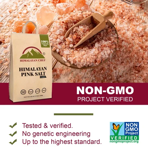 Miniatura 4 de Himalayan Chef - Sal rosa del Himalaya grano grueso, sal para recarga de molinillo - bolsas de 5 libras 100% sales naturales, no transgénicos