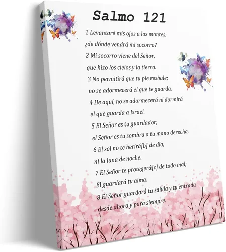 Miniatura 19 de Salmo 91 En Español Para Pared, Arte de pared del Salmo 91, Cuadros Cristianos Para Pared En Español, Decoración de pared cristiana en español, Ta