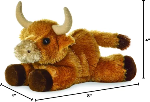 Miniatura 2 de Aurora® Adorable Mini Flopsie™ Toro™ Animal de peluche, mini compañeros listos para aventuras juguetonas, para niños de todas las edades, niños