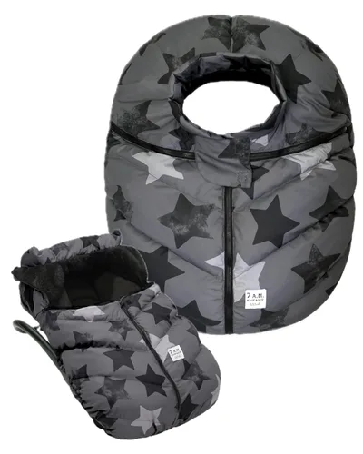 Miniatura 19 de 7AM Enfant Fundas de asiento de automóvil, funda de bebé Cocoon para niños y niñas, repelente de lluvia y nieve, transpirable, resistente al viento