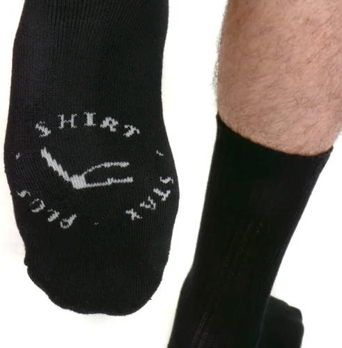 Miniatura 4 de Shirt Stay Plus World's Best Shirt Stays for Men Police Y-Style Shirt Stays with Grip Clip Socks (Combo Pack) Fabricado en Estados Unidos, Negro