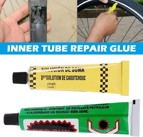 Miniatura 5 de GUANLI 3 piezas de pegamento de reparación de neumáticos de bicicleta, tubo interior de reparación de pinchazos, cemento de goma, pegamento