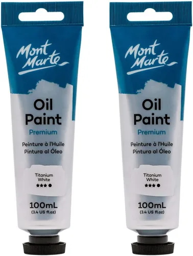 Miniatura 17 de Pinturas al óleo Mont Marte, 3.38 onzas líquidas Titanio Blanco
