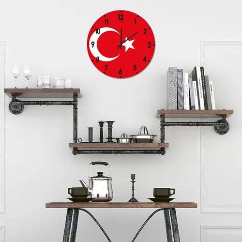 Miniatura 788 de Cheyan Reloj de pared con bandera de Canadá de 12 pulgadas, silencioso, sin tictac, de PVC, funciona con pilas, reloj redondo decorativo, regalo