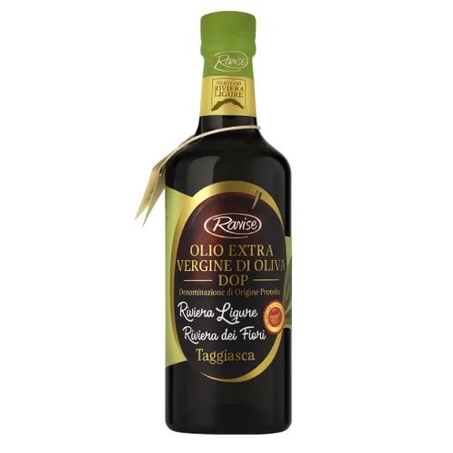 Ranise Riviera Ligure DOP Aceite de oliva virgen extra – Prensado en frío, aceitunas Taggiasca 100% italianas, importado de Italia – Delicado,