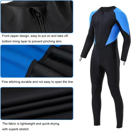 Miniatura 6 de DEHAI Women Men Dive Skins Suit, Rash Guard Full Body Swim Swimsuit, Long Sleeve Youth UV Sunsuit for Diving Kayaking Surfing Scuba Waterski Water