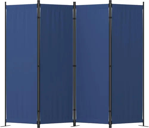 Miniatura 17 de Divisor de habitación, pantalla de privacidad plegable de 4 paneles, separación portátil de 88 pulgadas con 3 pies de metal, divisores de habitación