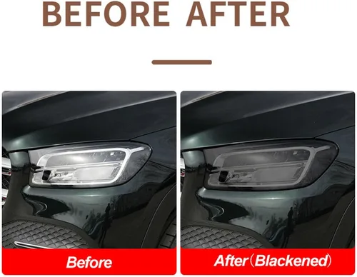 Miniatura 7 de JCAKES Adhesivo transparente de TPU para faros delanteros de automóvil, película protectora negra, para Mercedes Benz GLS Clase X167 2020-actual