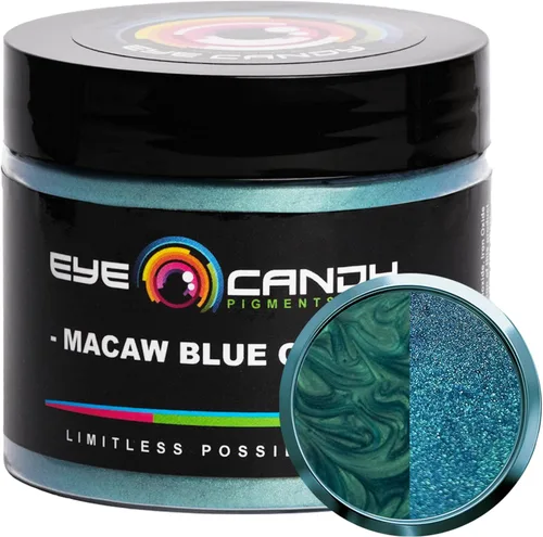 Miniatura 25 de Eye Candy Pigmento en polvo de mica prémium "té verde" (1.76 onzas), aditivo multiusos para manualidades y manualidades carpintería, bombas