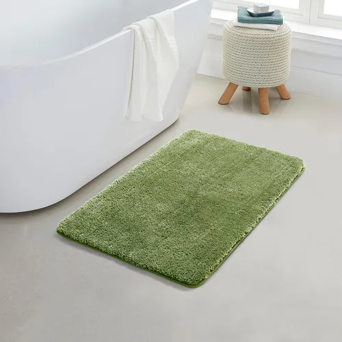 YHF - Alfombras de baño de 17 x 24 pulgadas, extra gruesas y suaves, de microfibra peluda, lavables a máquina, alfombras de baño absorbentes, tapete