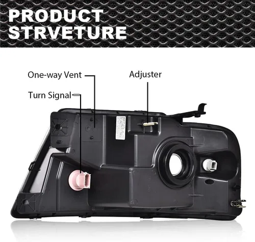 Miniatura 8 de CNNELL Conjunto de faros delanteros compatible con Ford F150 Pickup 2004-2008/Lincoln Mark LT 2006-2008