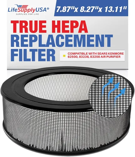62500 Filtro HEPA de repuesto compatible con purificador de aire Sears Kenmore 83236, 83256 de LifeSupplyUSA