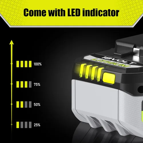 Miniatura 4 de Nuevo P108 4AH Repuesto para Ryobi 18V ONE + batería P108 P102 P103 P104 P105 P107 P109 P122 compatible con todas las herramientas inalámbricas