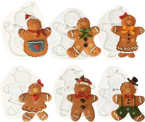 Miniatura 10 de Lujosos moldes grandes para fondant de campanas de Navidad, 3 piezas, hojas de acebo adornadas para decoración de pasteles, molde de silicona, P-115