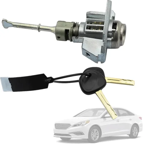 XQSMWF Juego de cilindros para cerradura de puerta delantera con 2 llaves compatible con Hyundai Sonata 2015-2019 compatible con Hybrid 2016-2019#