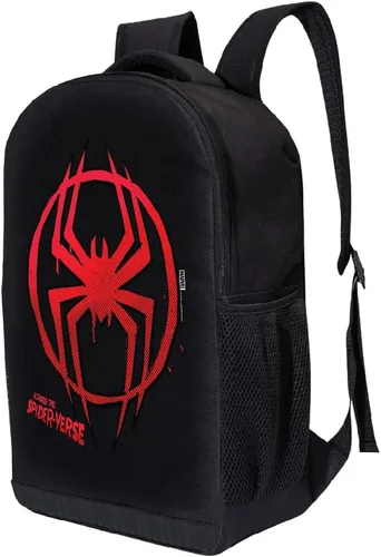 Miniatura 2 de Marvel Mochila Spiderman Negro Across the Spider-Verse con malla acolchada, Logotipo de Spider, Mochila Across the Sv