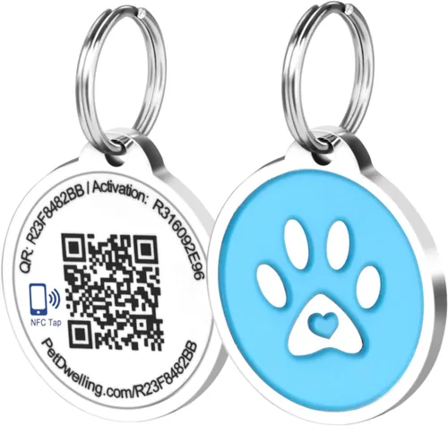 Miniatura 17 de Pet Dwelling Etiquetas inteligentes de identificación de mascotas QR + NFC para perros, duraderas e impermeables, etiquetas inteligentes