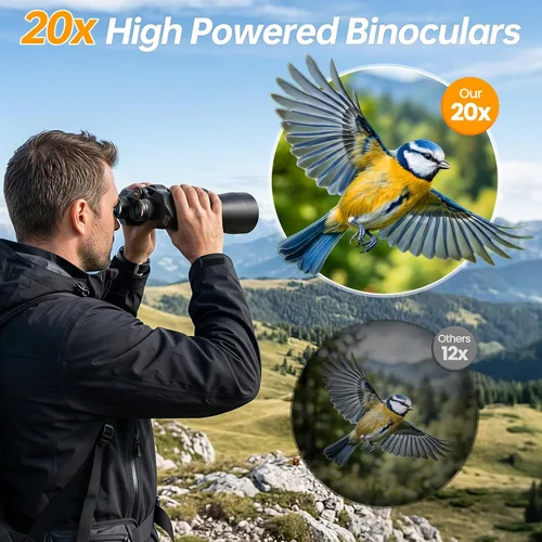 Miniatura 2 de Aurosports Binoculares de astronomía de 20 x 70 para adultos, lente objetivo grande de alta potencia de 2.756 in con rendimiento mejorado de poca